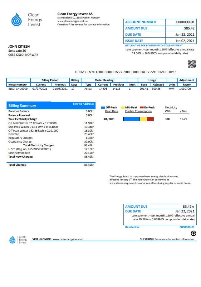  Minol USA business utility bill 
